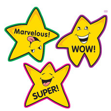 Teacher Stickers | 100 Fun Shape Gold Star Reward School ...