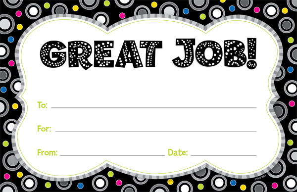 School Certificates Great Job Praise Message Awards Free Delivery