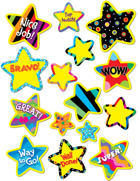 Teacher Reward Stickers Bright Stars Poppin Patterns School