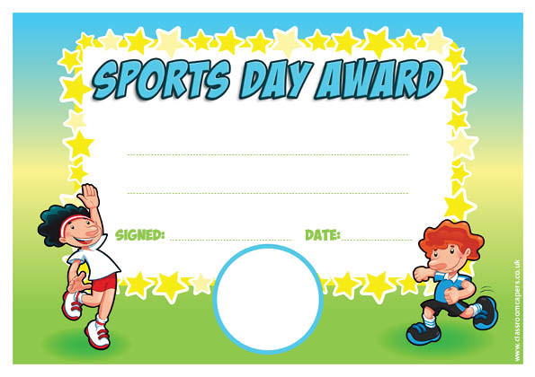 Personalised Certificates For Schools Sports Award For Sports Day Add School Logo Custom Option