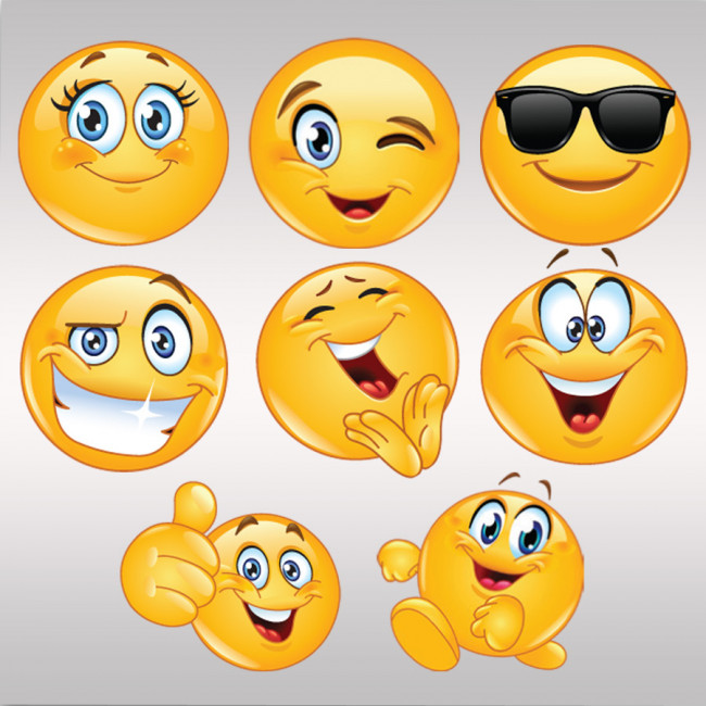Kool Kids Stickers | 90 Kool Smiles Emoji Shiny Foil Kids Stickers ...