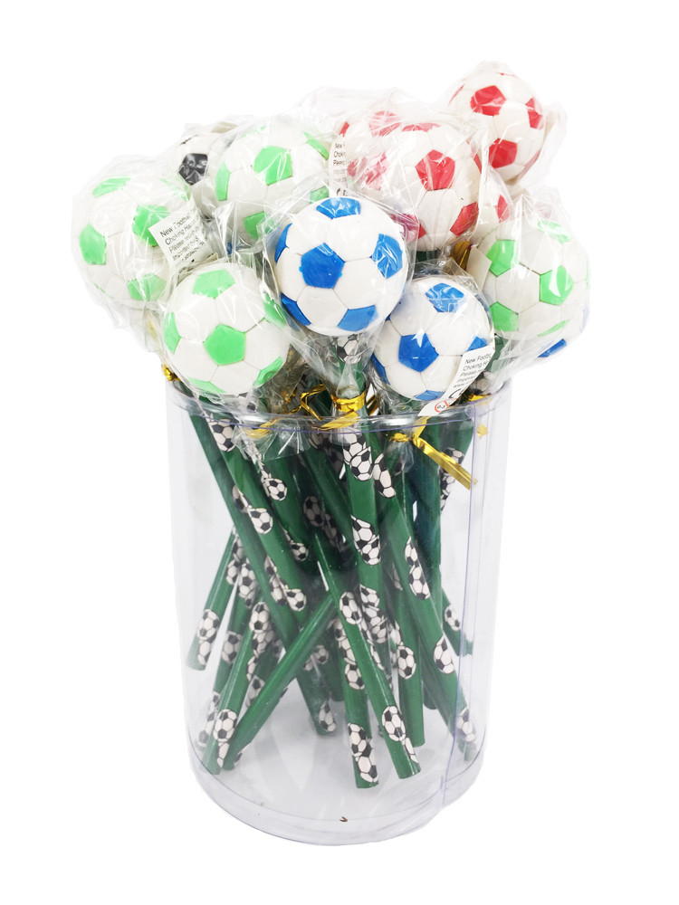 6 Football Pencils & Erasers Boys Party Bag Fillers