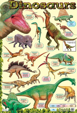 Educational Posters For Children Dinosaur Chart Poster