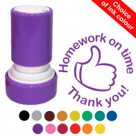 Homework on time, Thank you! School Stamp *