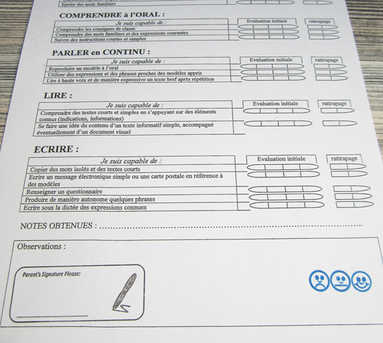 Parents Signature Teacher Marking Stamp - Test Papers