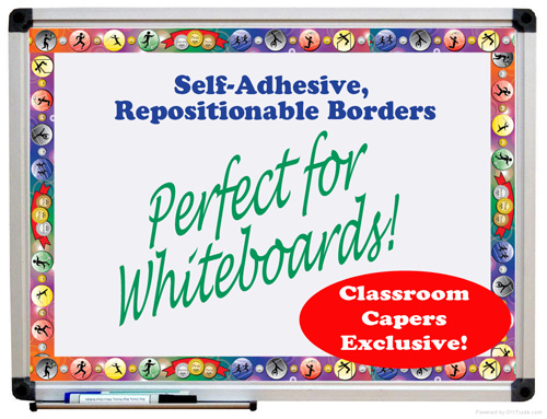 Whiteboard display borders