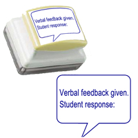 Verbal Feedback. Student Response Teacher Stamper