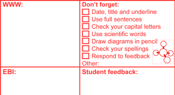 New! Science Feedback & Marking Teacher Stamp