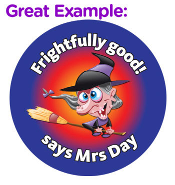 Witch / Halloween design custom sticker - great example