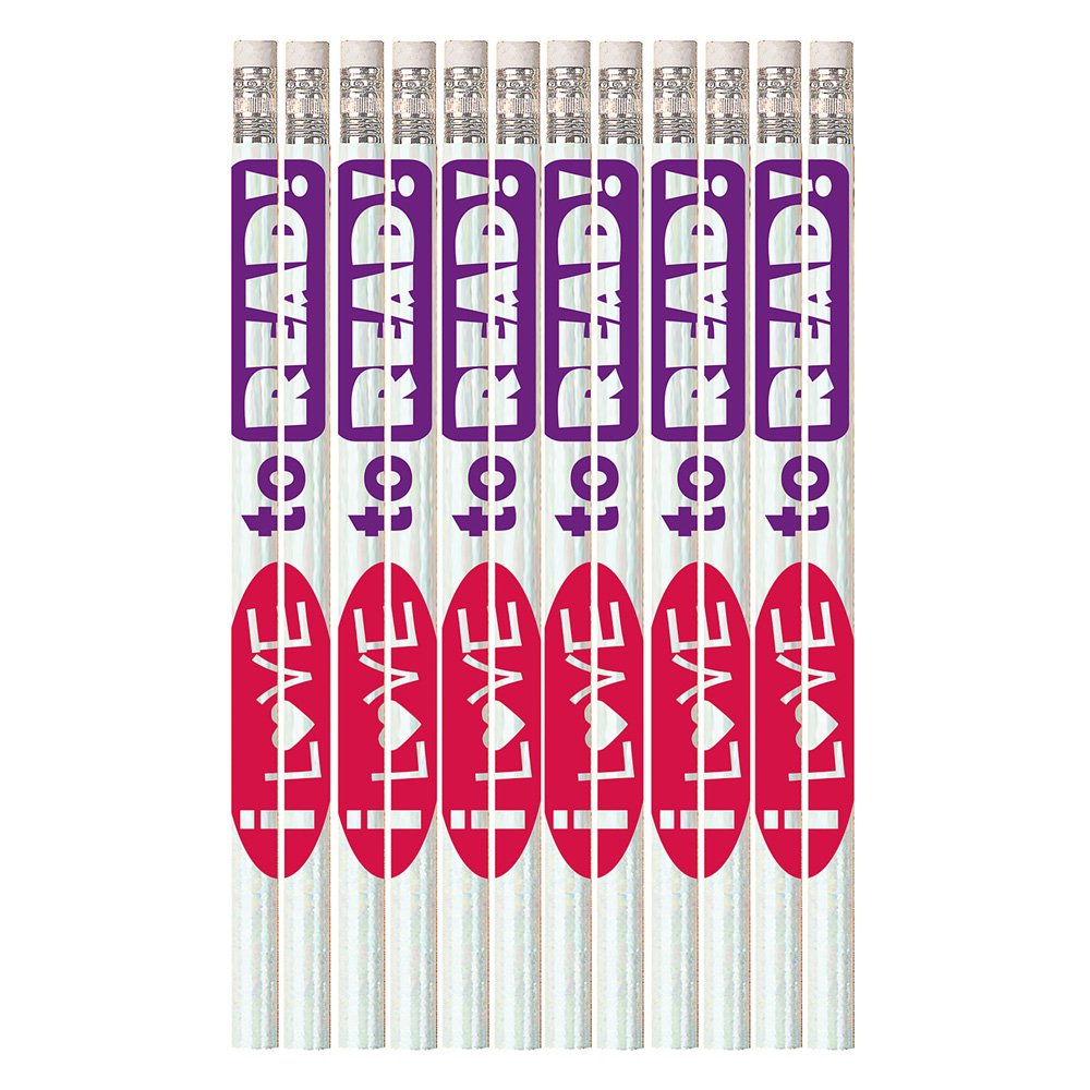 I love to read reward pencils