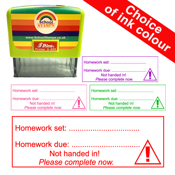 Homework warning teacher stamp