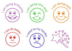 self evaluation smiley faces